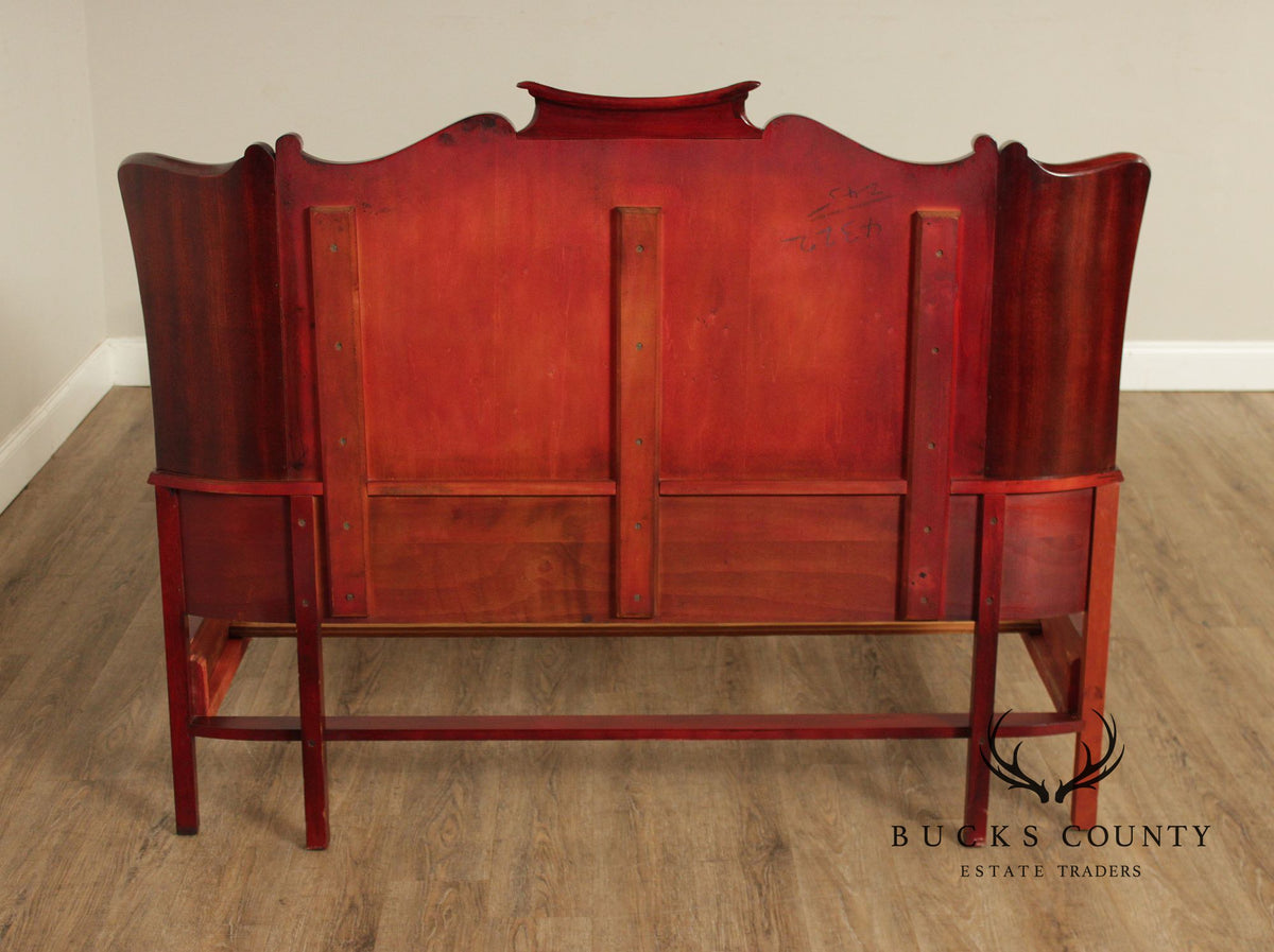 1940's French Louis XV Style Flame Mahogany Full Size Bed