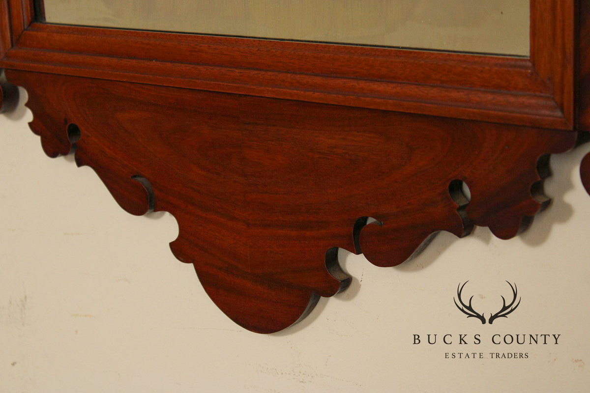 Chippendale Style Custom Quality Mahogany Wall Mirror