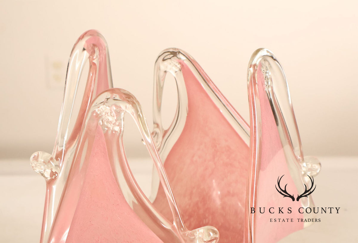 Murano Hand-Blown Decorative Vase