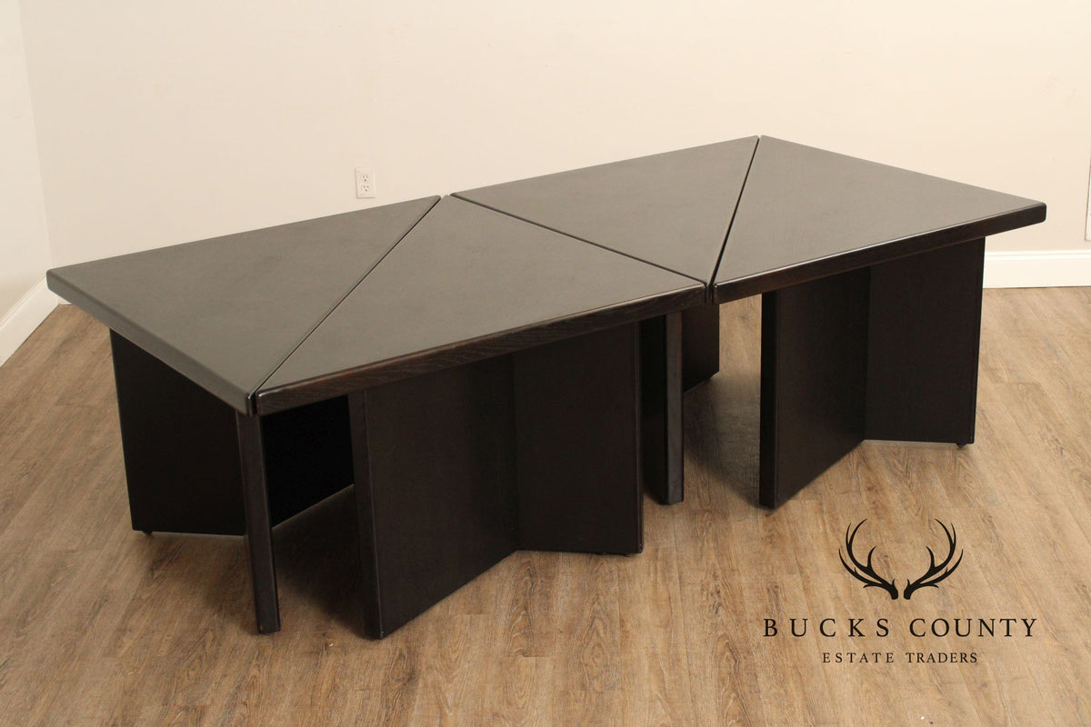 After Frank Lloyd Wright Custom Quality Modern Modular Dining Table