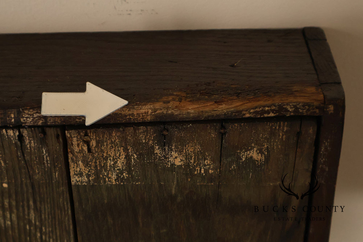 Antique Oak Shadowbox Display Case