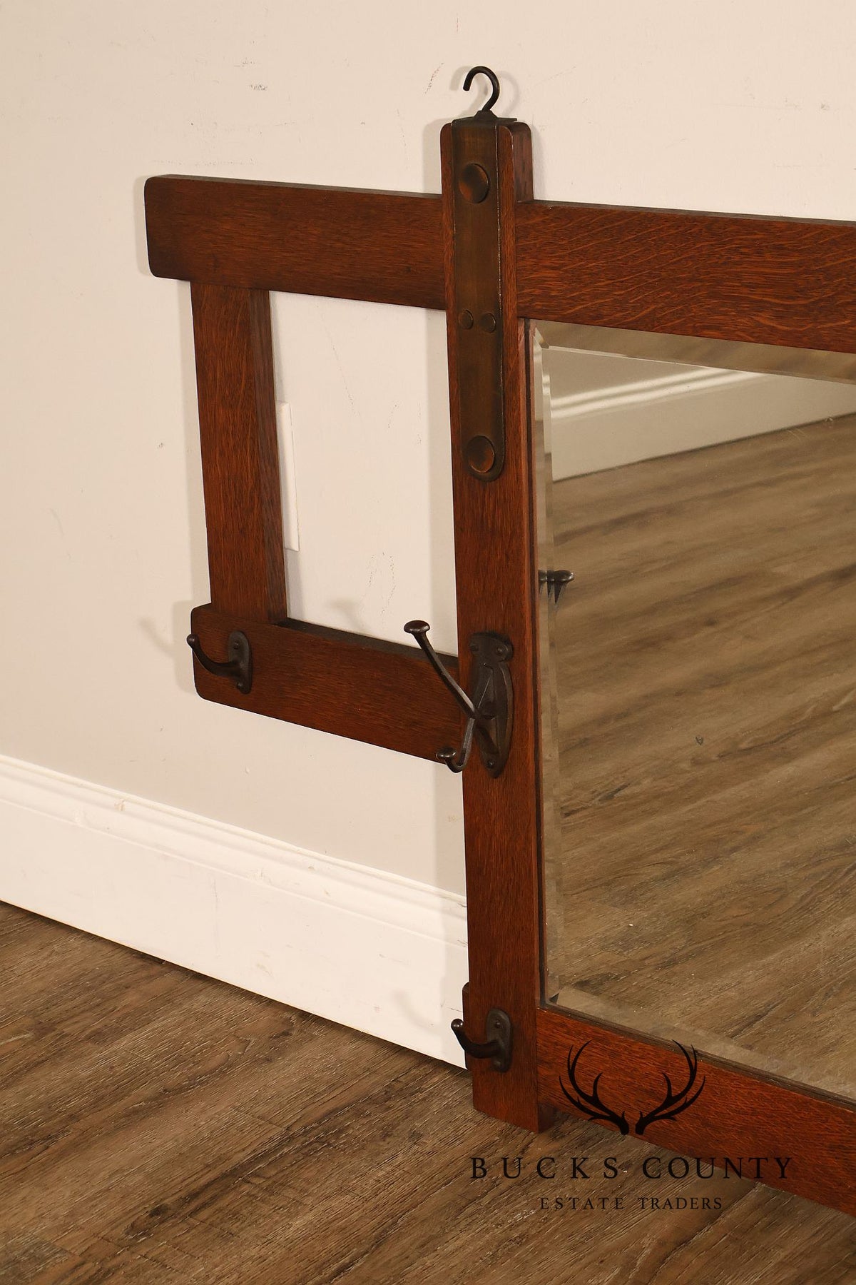 Stickley Brothers Hall Mirror Mission Style Old Coat Rack