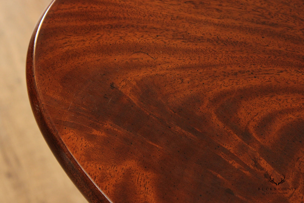 Henredon Georgian Style Flame Mahogany Double Pedestal Dining Table