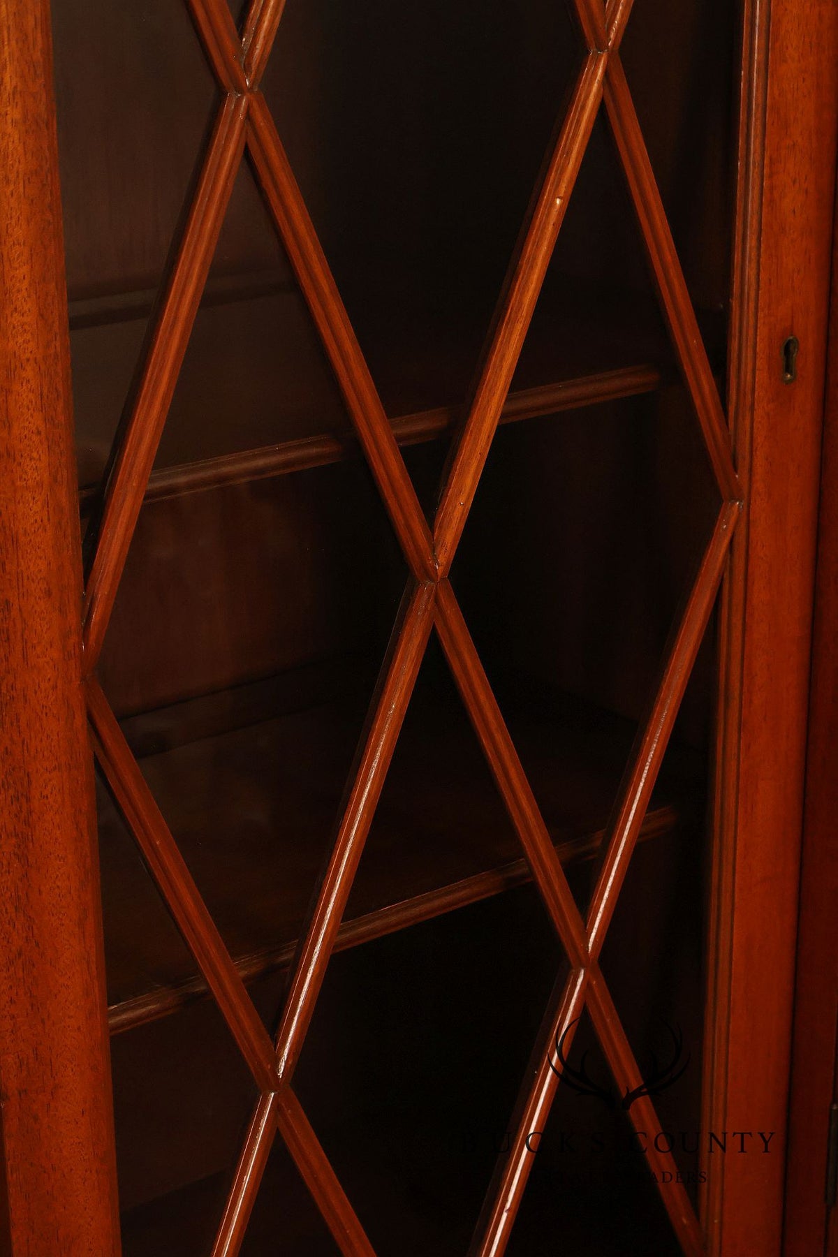 H. Sacks & Sons Marlboro Manor Federal Style Vintage Mahogany Breakfront Bookcase