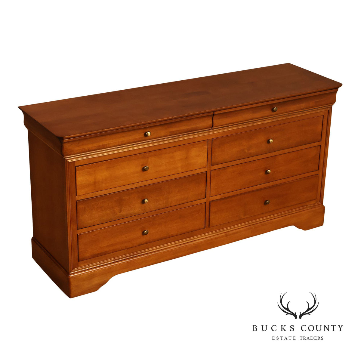 HPL Shermag Louis Philippe Style Cherry Eight-Drawer Dresser