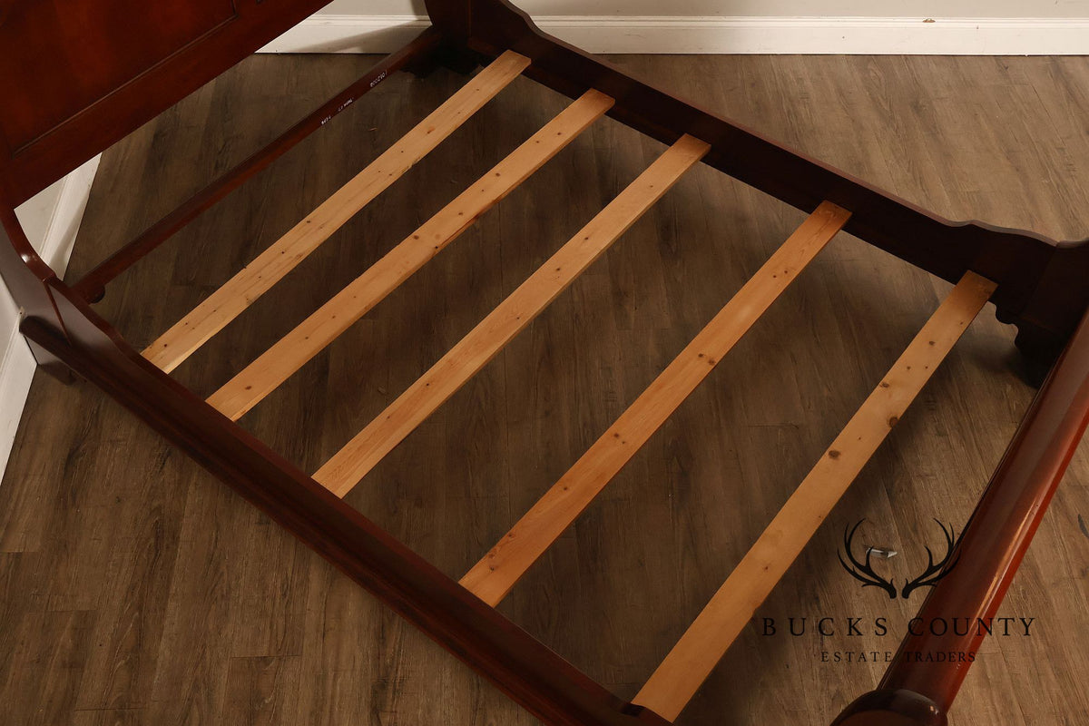 Statton Solid Cherry Queen Size Sleigh Bed