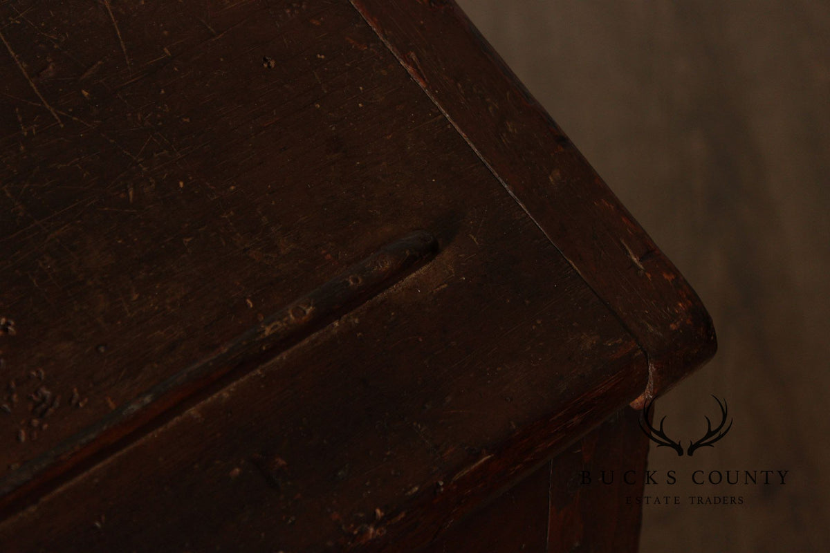 Antique Country Pine Slant Front Schoolmaster’s Desk