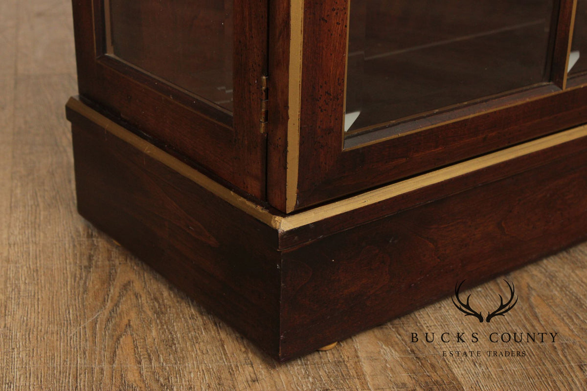 Union National Traditional Cherry Lighted Two Door Display Cabinet