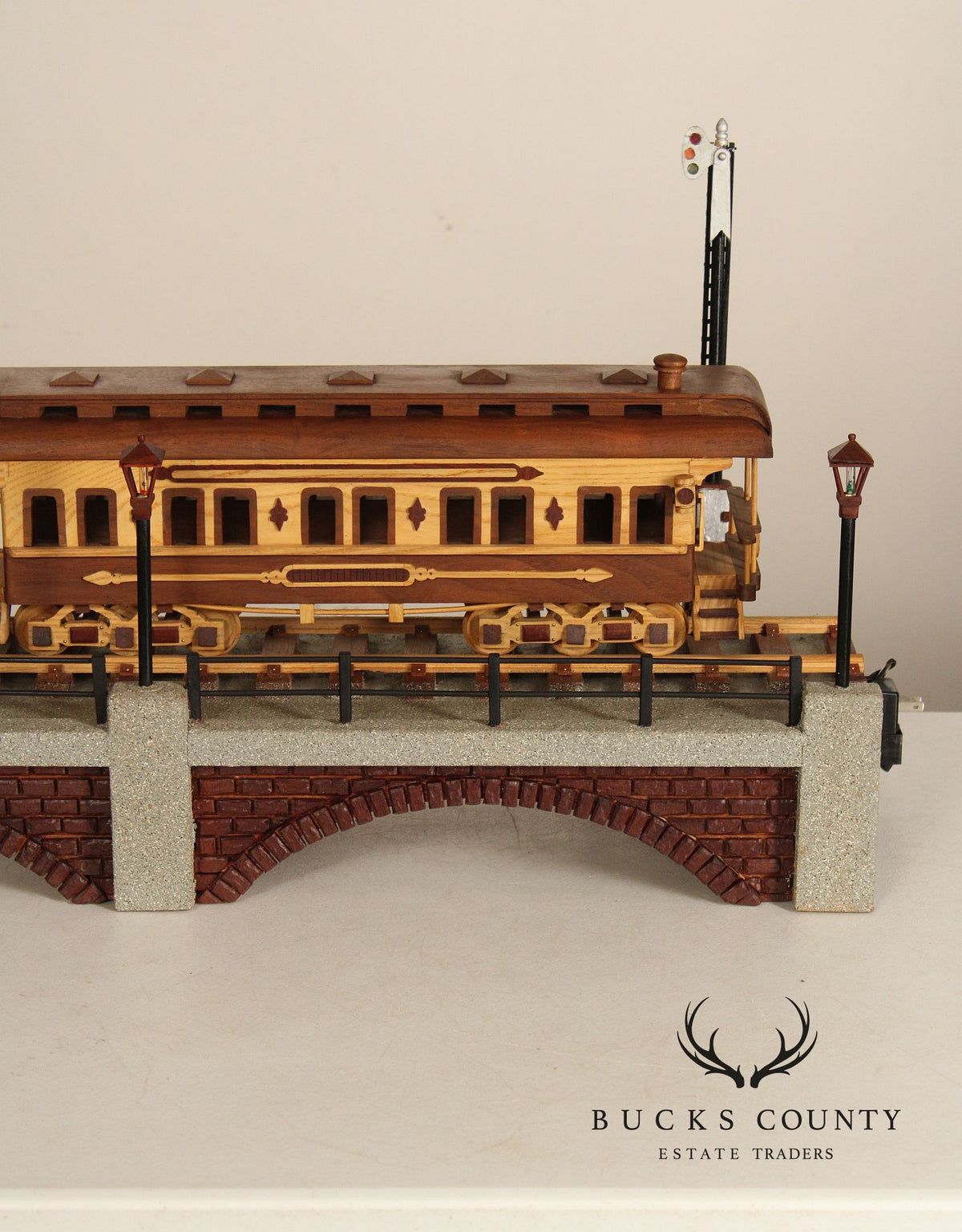 Philip Jacoby Carved Wood Model Train
