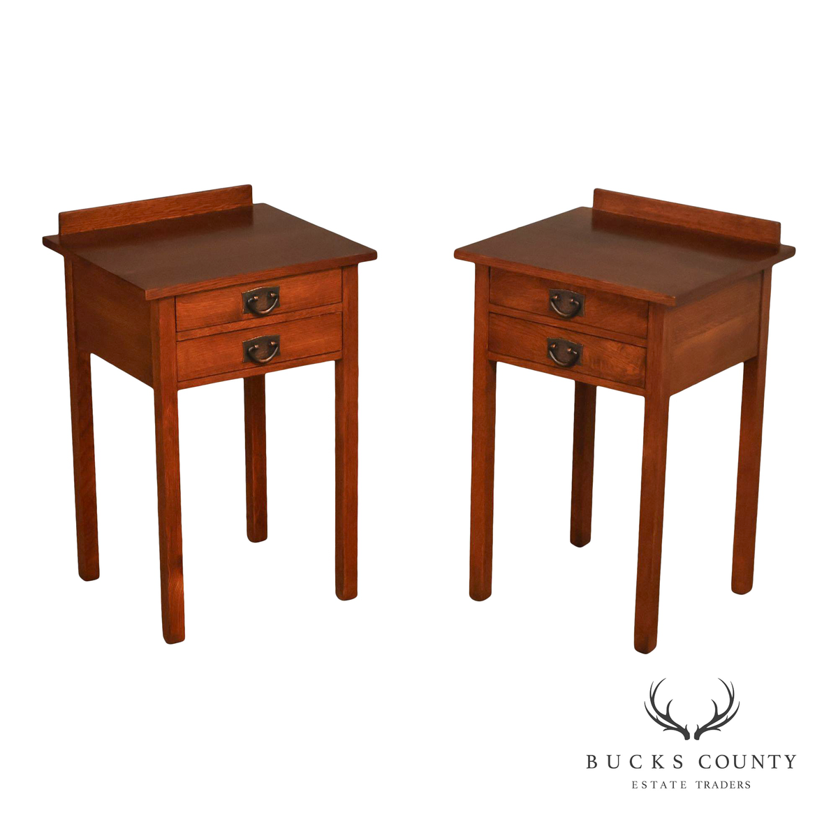 Stickley Mission Collection Pair Of Oak Nightstands