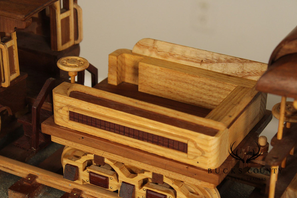 Philip Jacoby Carved Wood Model Train