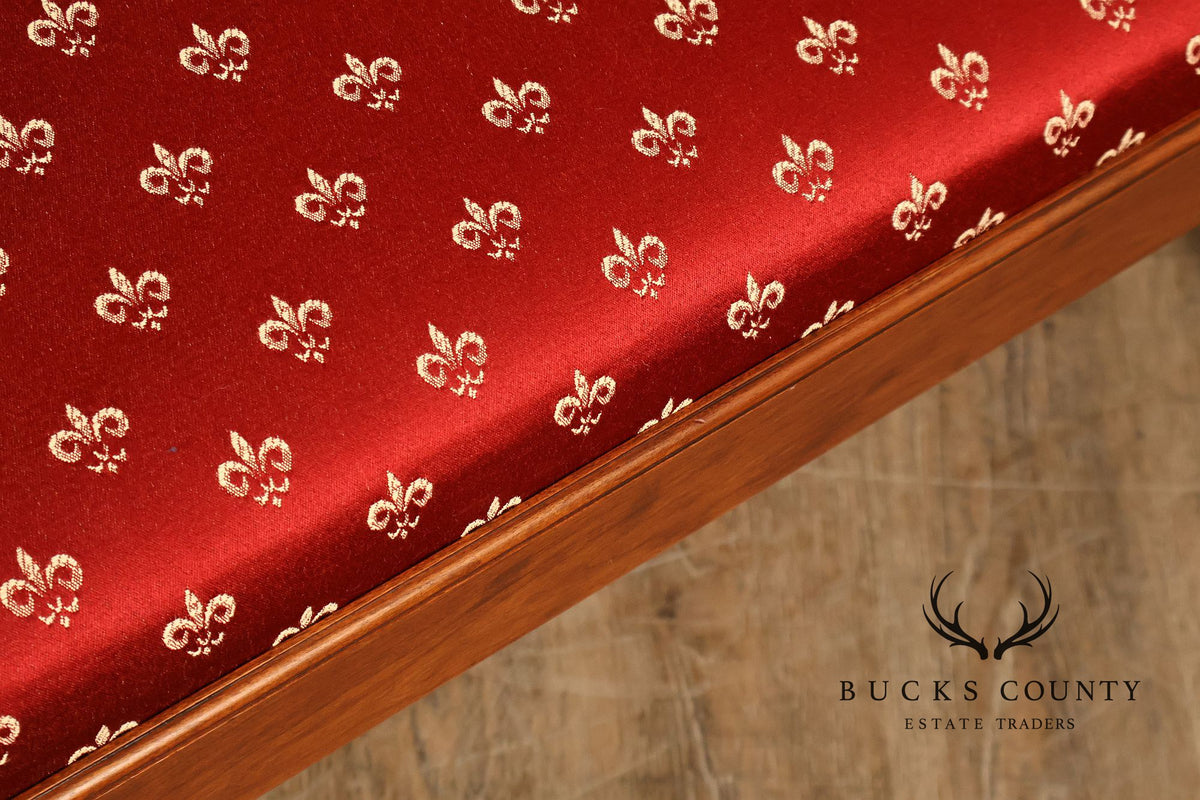 The Bartley Collection Chippendale Style Mahogany Window Bench