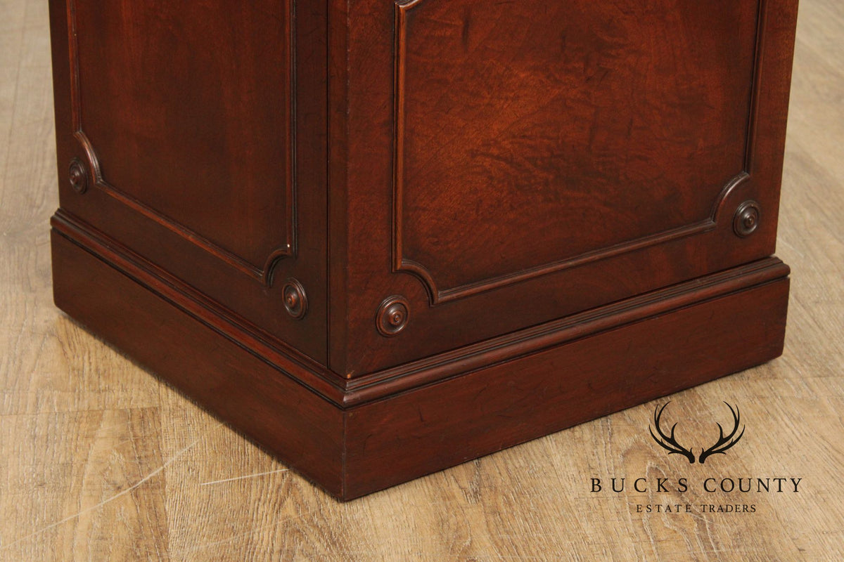 Georgian Style 1940's Custom Mahogany Silver Chest Cabinet