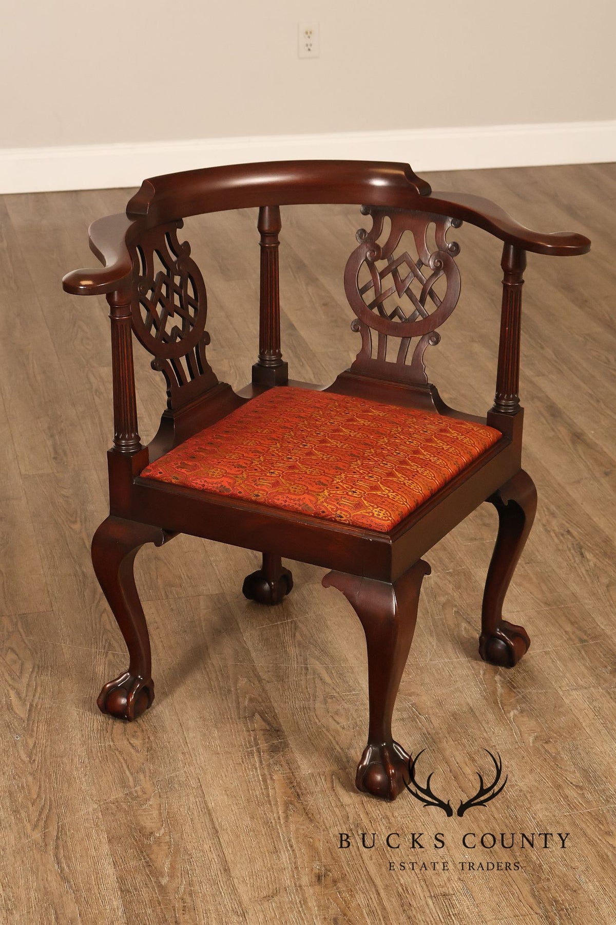 Kittinger Furniture Chippendale Style Mahogany CW-48 Corner Chair