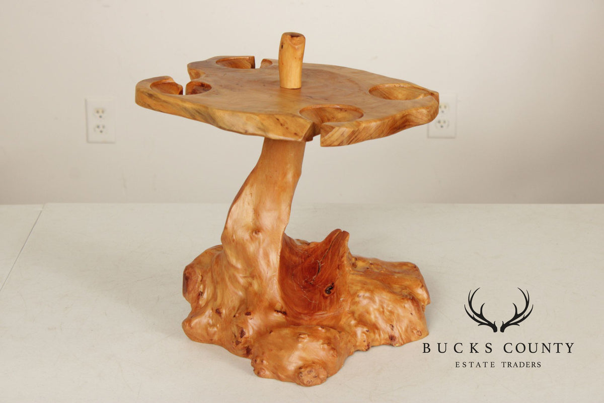 Custom Burlwood Wine Glass Rack