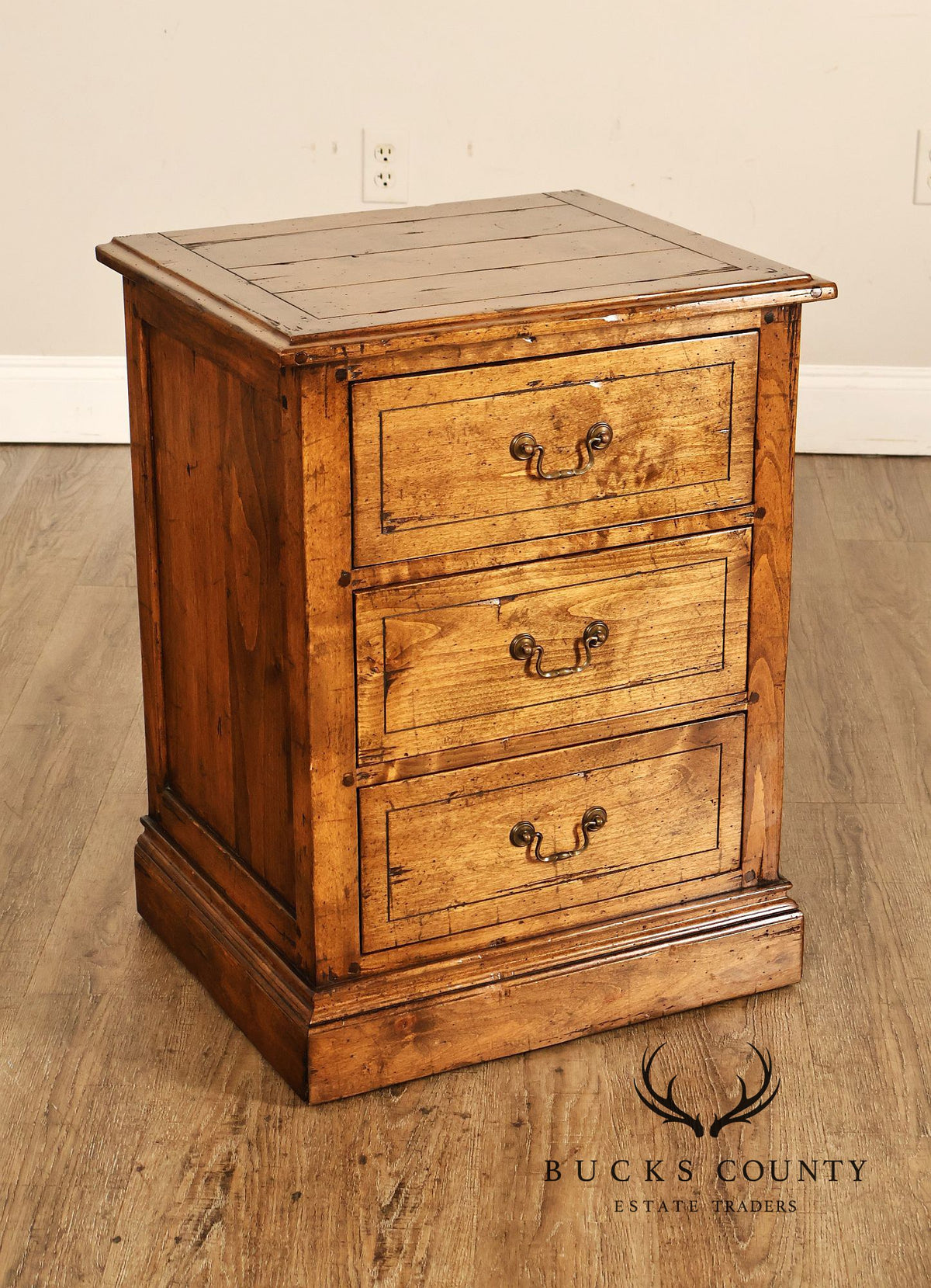 Guy Chaddock Melrose Collection Rustic Three Drawer Nightstand