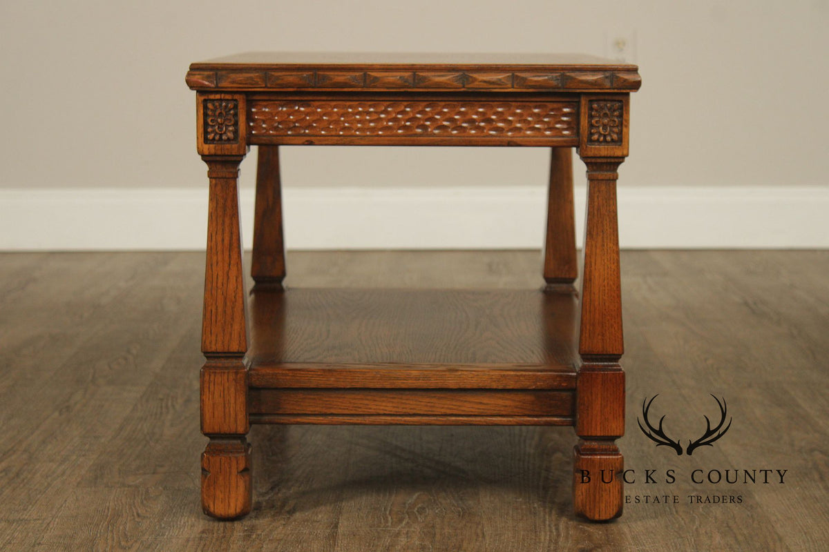 Romweber Viking Oak Two-Tier End Table
