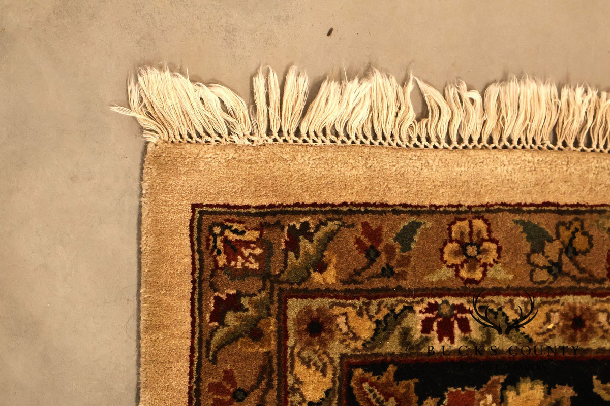 Persian Style Floral Wool Area Rug 12 inch x 15 inch 10 inch