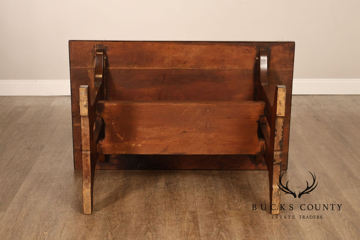 Gustav Stickley Mission Oak Trestle Library Table