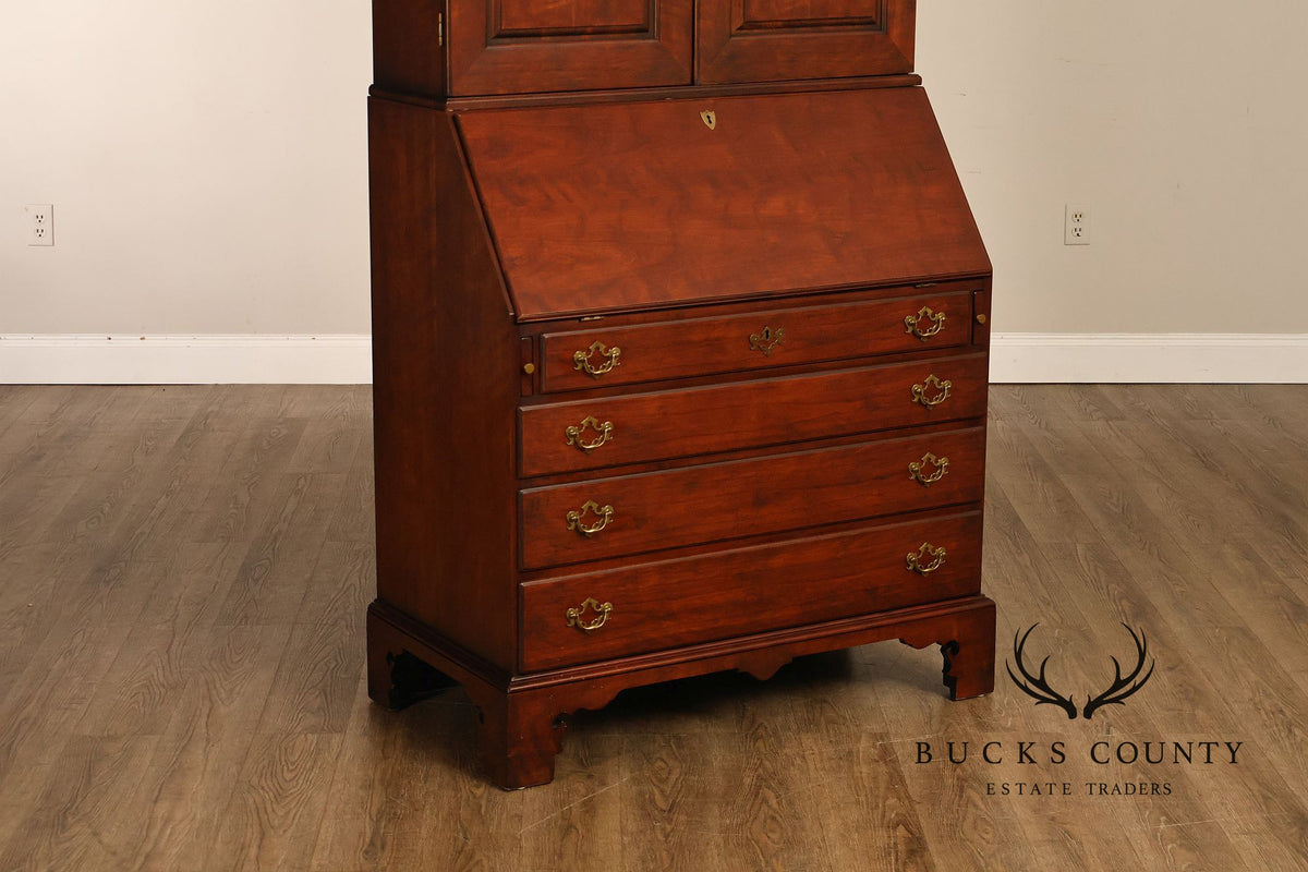 Wright Table Company New England Cherry Secretary Desk Bookcase
