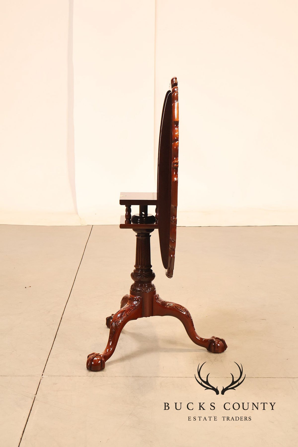 Kindel Winterthur Collection Mahogany Tilt Top Table