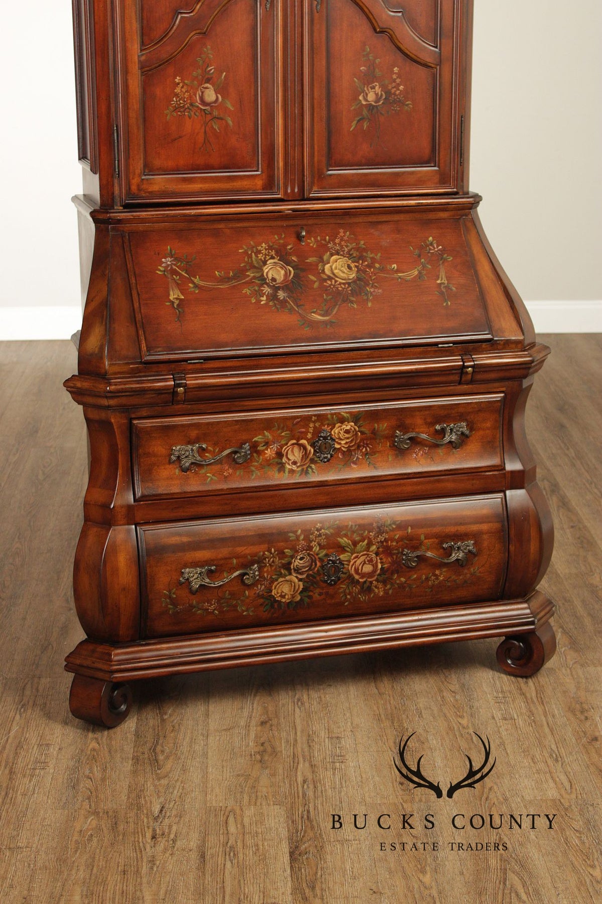 Ethan Allen Tuscany Collection Paint Decorated Secretary Desk