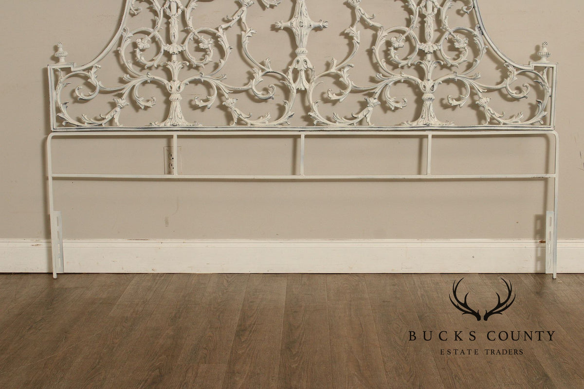 Rococo Style Ornate Metal King Headboard