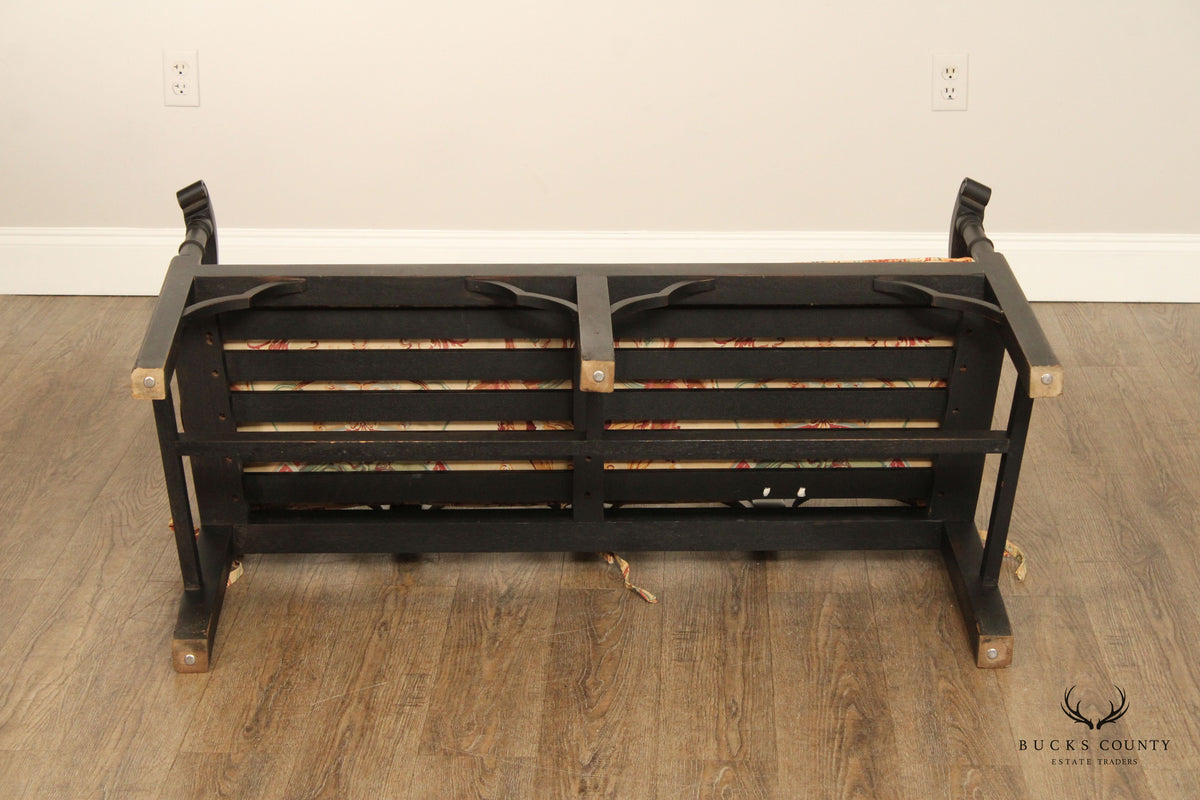 Wildon Home Gothic Revival Style Ebonized Bench