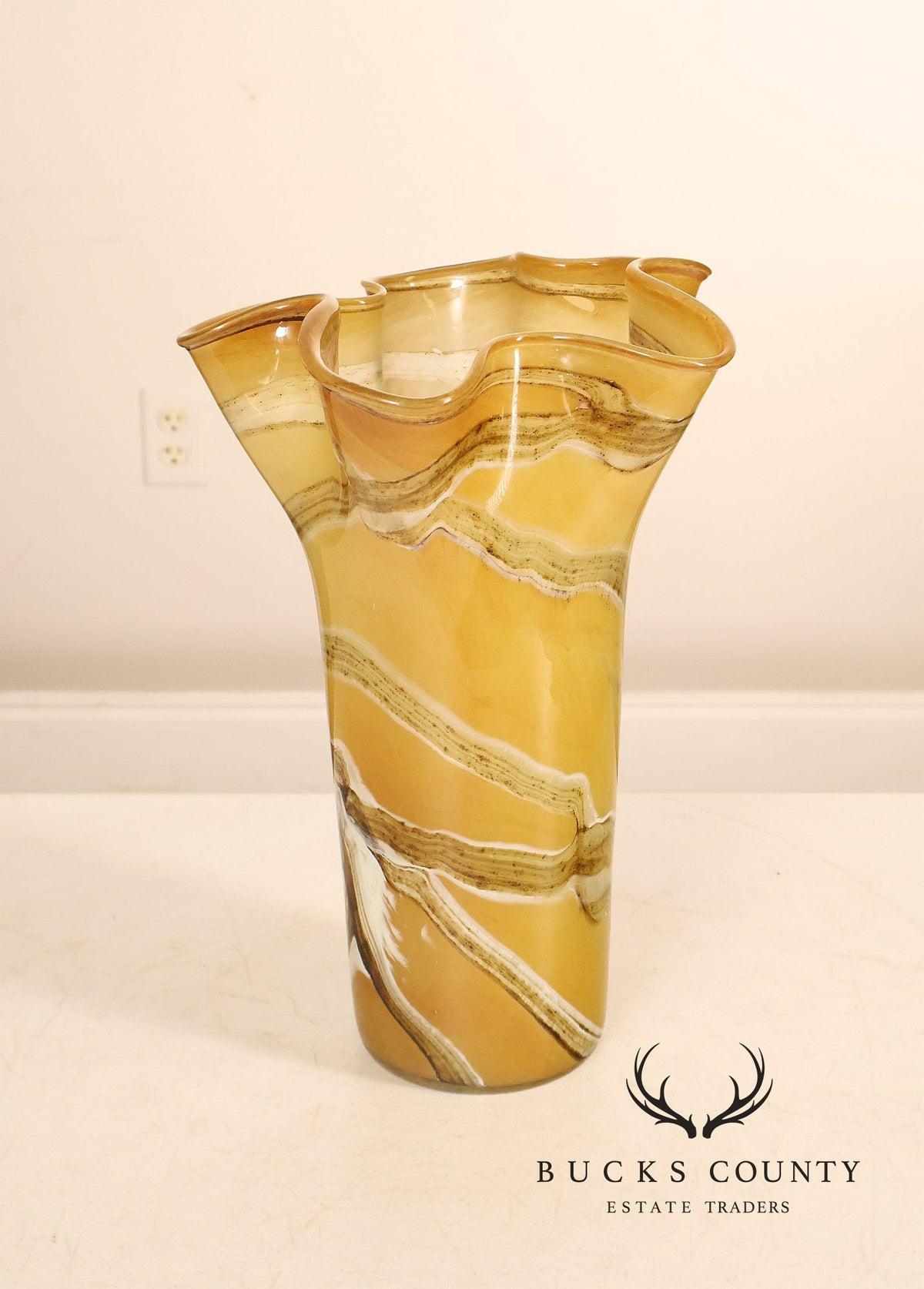 Murano Hand-Blown Glass Vase