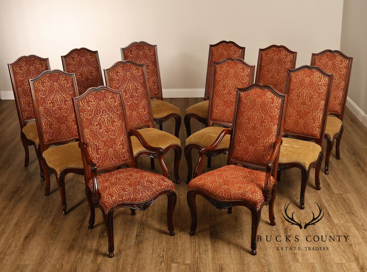 Henredon French Louis XV Style Set of Twelve Dining Chairs
