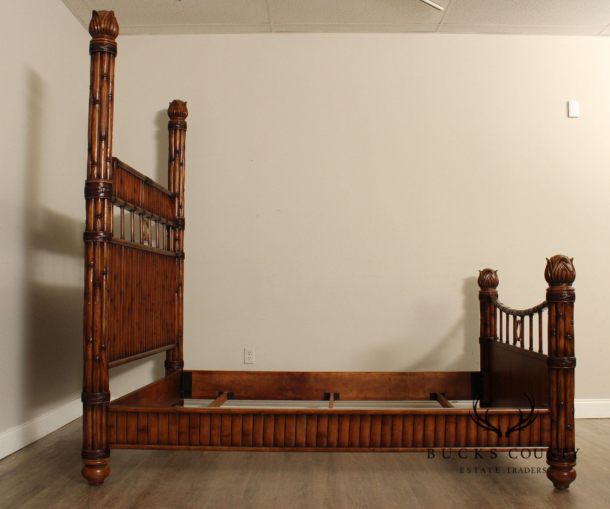Tommy Bahama British Colonial Style Queen Poster Bed