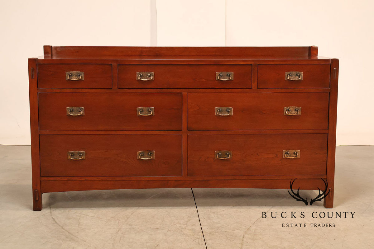 Stickley Mission Collection Cherry Seven Drawer Low Dresser