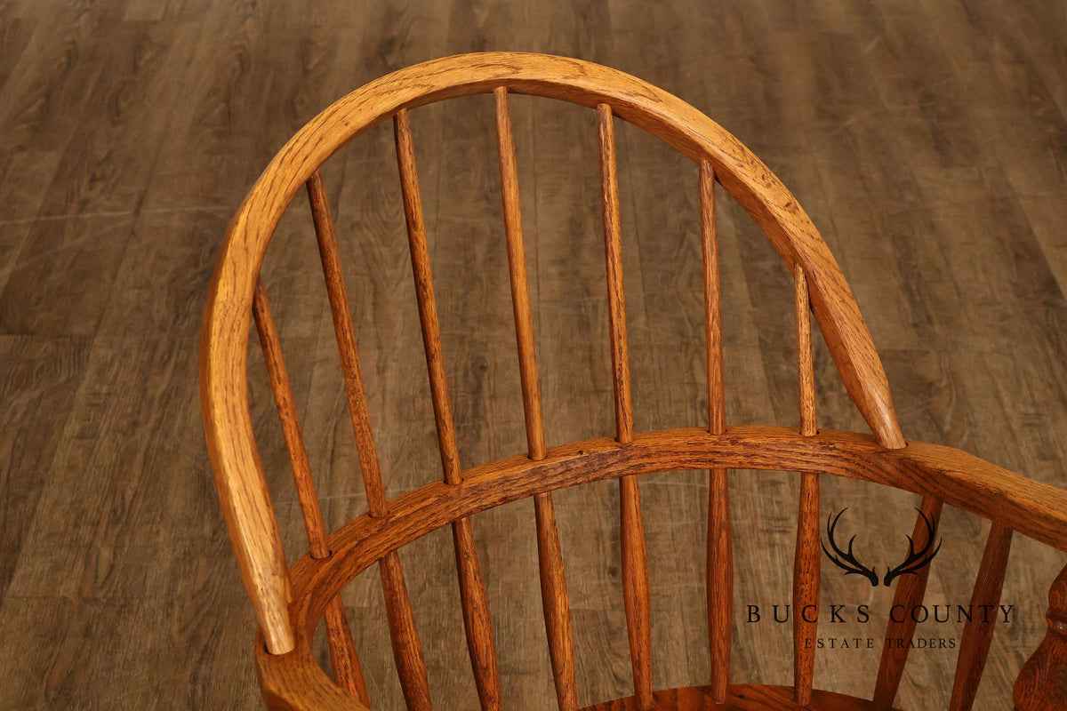Vintage Pair of Oak Windsor Armchairs