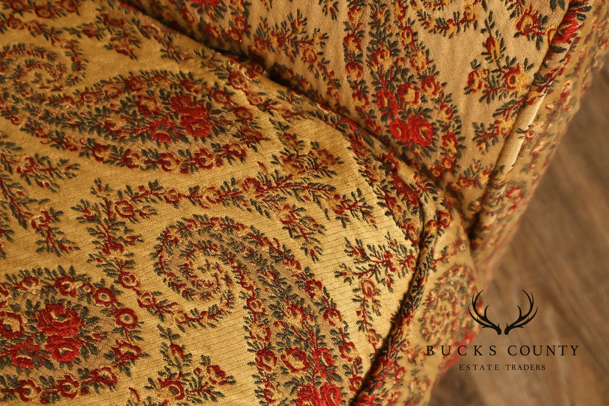 Traditional Paisley Upholstered Settee