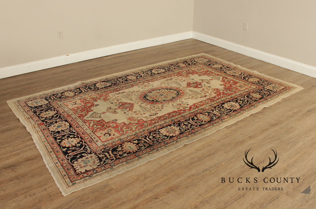 Peshawar Farahan Design Hand-Knotted Wool Area Rug – 6’ x 10’