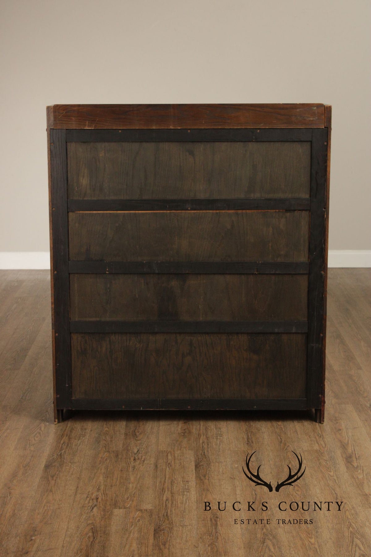 Antique Mission Oak Two Door Bookcase