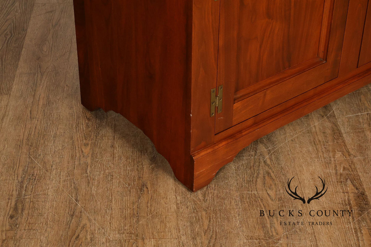 E.A. Clore Bench Made Solid Walnut Step Back Hutch