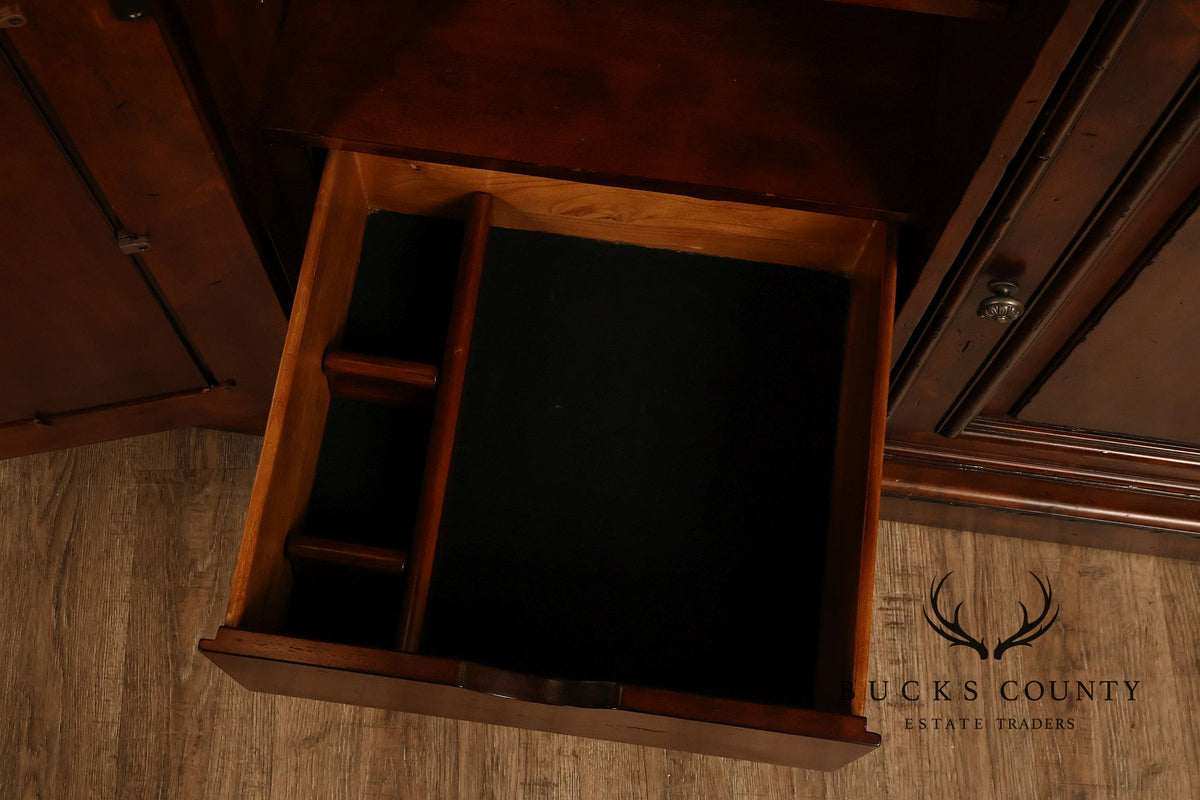 Sligh Large Traditional Lighted Bookcase Cabinet