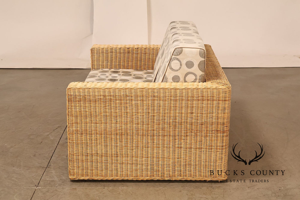 Gunther Lamber Pair of Wicker Loveseats