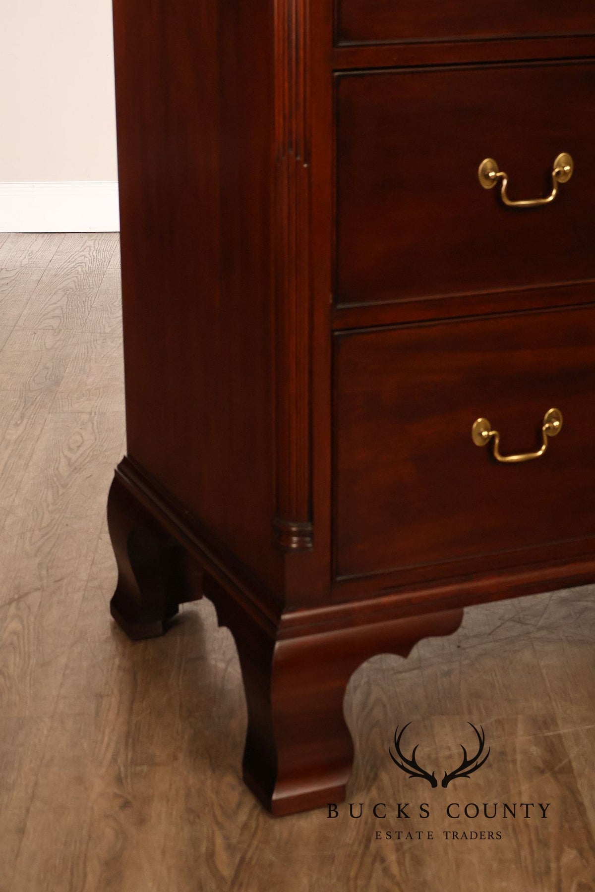 Henkel Harris Chippendale Style Mahogany Tall Chest