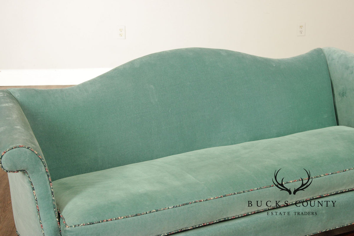 Chippendale Style Mahogany Camelback Sofa