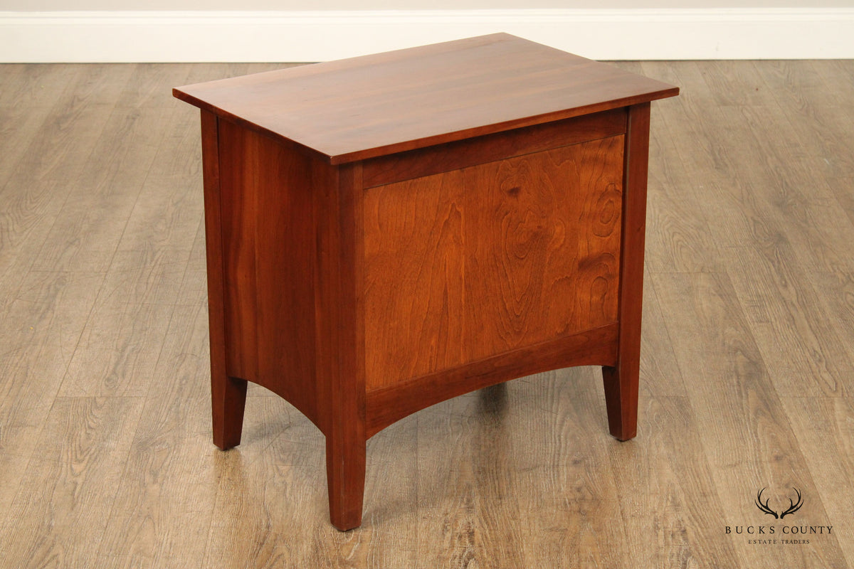 Ethan Allen American Impressions Pair Of Cherry Two-Drawer Nightstands