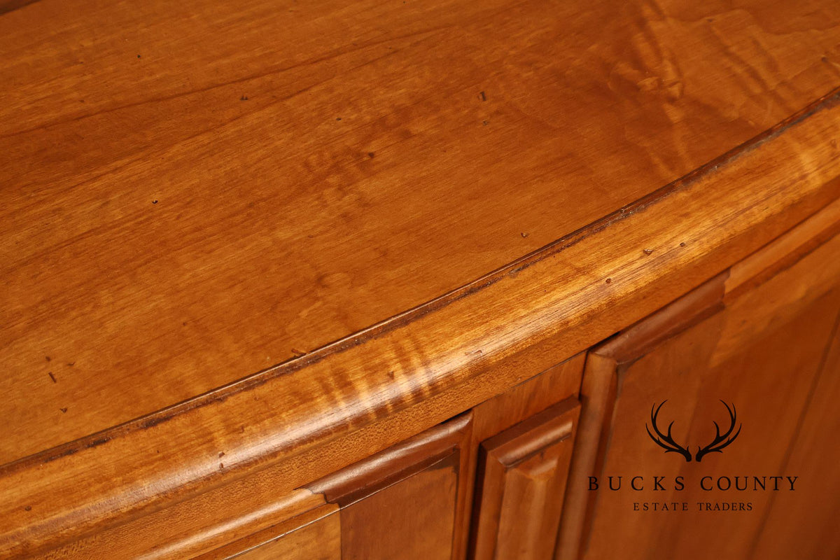 Ethan Allen French Country Style 'Legacy' Maple Bowfront Server