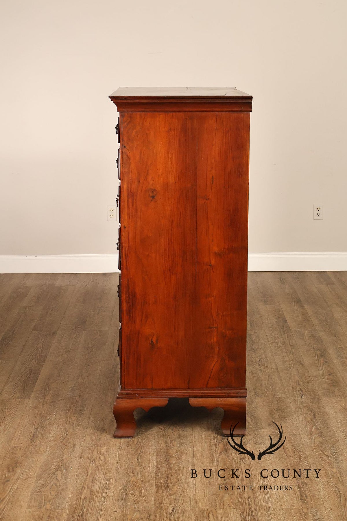 Antique Chippendale Walnut Eight-Drawer Tall Chest