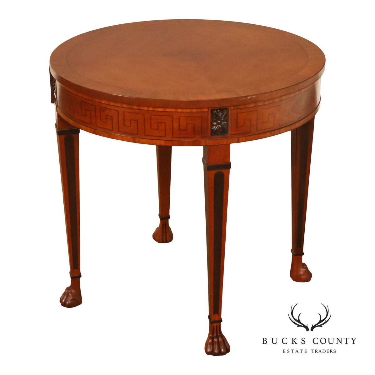 Baker Furniture Neoclassical Style Round End Table