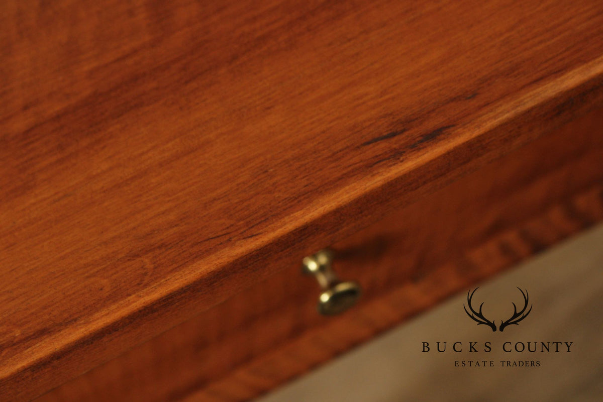 Antique American Federal Period Tiger Maple End Table