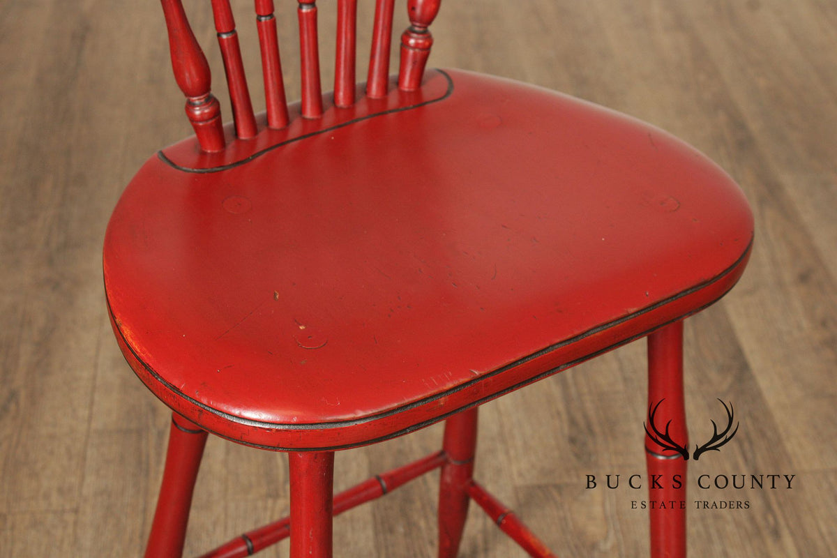 Farmhouse Style Painted Windsor Counter Stool