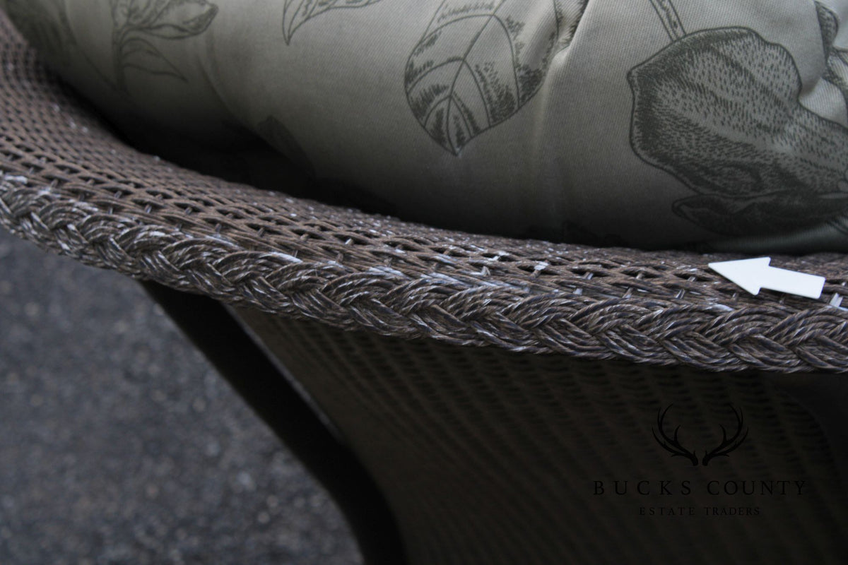 Lloyd Loom Wicker Outdoor Chaise Lounge