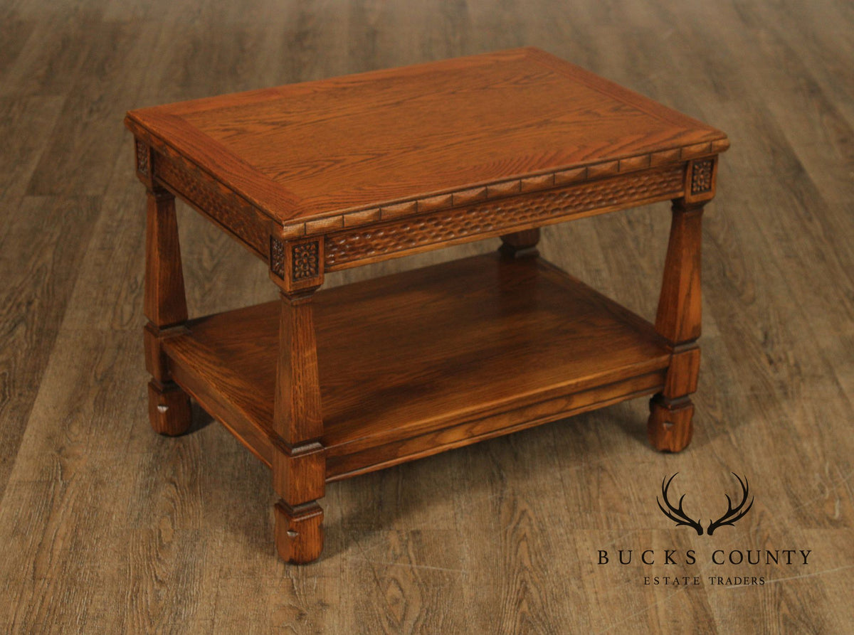 Romweber Viking Oak Two-Tier End Table