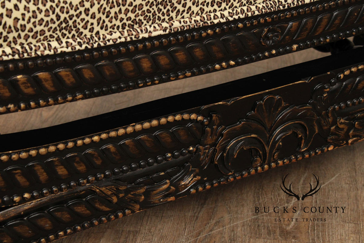 French Empire Style Antiqued Window Bench